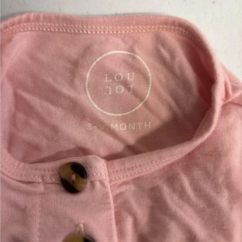 Lou Lou & Co Pink Knotted Gown Size 3-9 Months Bamboo